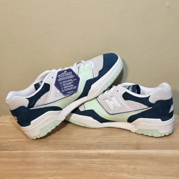 New Balance 550 Clay Ash Melon Water Green Gray Shoes BB550FLV Men's Size 9